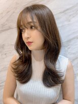 ロンド エスポワール 錦糸町(Lond espoir)&nbsp;〇韓国前髪くびれ巻きヨシンモリピンクベージュシースルーバング