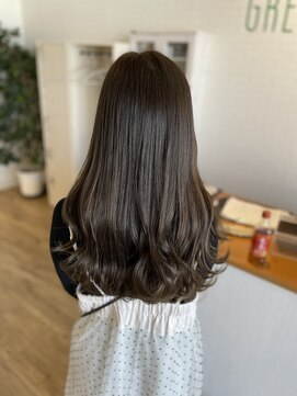 グリーンルームセカンド 結城店(GREEN ROOM. 2nd) シフォンベージュ/髪質改善/縮毛矯正/結城/ナチュラルレイヤー
