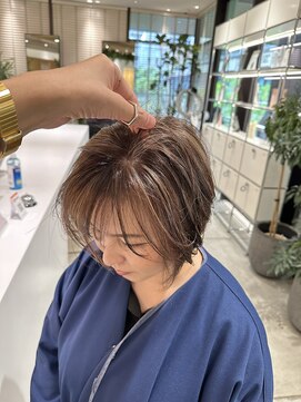 ステアケース 武蔵小杉店(stair:case) 武蔵小杉大人可愛いデザインカラー白髪ぼかし30代40代50代