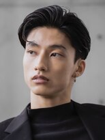 センターパートニュアンスパーマワンカールパーマ韓国コンマヘア