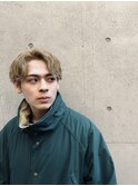 無造作 波巻 ハイトーン センターパート ツイスパ