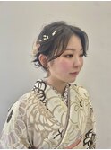 20代成人式卒業式向け♪ナチュラルカラー編み込みアレンジヘア