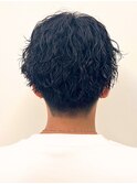 ツーブロック 刈り上げ センター分け ツイストスパイラル
