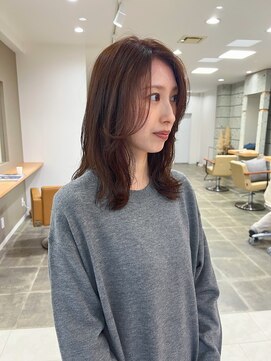 シンス(Since) 外ハネゆる波巻き／チョコレートブラウンカラー