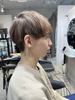 メンズマッシュ ハイトーンマッシュ ミルクティーカラー