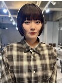レイヤーボブ×ぱっつんワイドバング 【鎌田 隆雅】