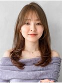 愛され似合わせカット美髪薄めバング前髪うるツヤこなれヘア