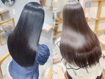 チェレ オレ 新金岡店(Chere ore)の写真/《髪質改善が人気》髪のダメージを最小限に抑えた施術で、自然な艶感と柔らかな質感で触れたくなる髪へ◎