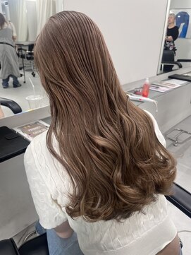 リムレスバイサンク 万代 新潟駅(LIMLESS by cinq) 新潟ミルクティーベージュピンクベージュ顔周りワンホンレイヤー