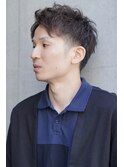 30代40代ツーブロックショートカットニュアンスパーマ眉毛カット