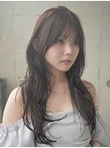 池袋HOLON/レイヤーカット/ハッシュカット/暗髪ロングヘア