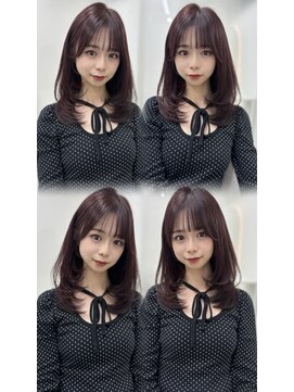 リズ(Lizz) wine red×レイヤーカットでお洒落hairに♪