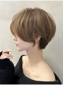 大人ガーリー/ダークアッシュ/似合わせカット/レイヤーショート