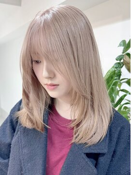 サンク 原宿 表参道(cinq) モカベージュヘーゼルベージュハッシュカットバタフライカット