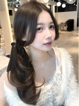 マインバイアフロートギンザ(MYNE by AFLOAT GINZA) 顔周りカット/ココアグレージュ/アッシュブラウン/透明感カラー