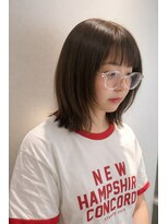デバイス バイ フレイムス 越谷(DEVICE by Frames)&nbsp;レイヤーボブ　顔まわりレイヤー　越谷　オリーブカラー