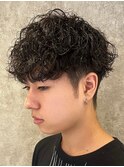 シャドウパーマのマッシュショートで好印象◎