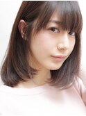 大人可愛いミディアムボブ!