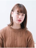 似合わせカットで作る厚めバングのハイナチュラルな縮毛矯正