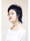 ネイビーカラー×ショートウルフ