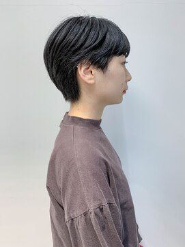 テトヘアー(teto hair) short（マッシュショート、ハイライト、ネイビー）