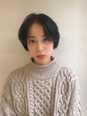 切りっぱなしボブ/エアリーロング/美髪/ピンクブラウン/銀座