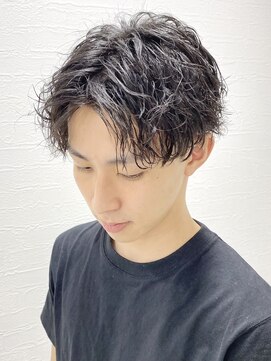 サニー 西中島店(sunny.) ツイストパーマ×波巻きパーマmixセンターパート