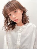 ふわっとミディアム  無造作ぱつんバング☆