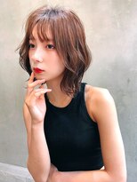 Steelo  チョコレートブラウン×顎下小顔ミディ
