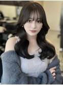 トレンドの韓国くびれヘア レイヤーカット 小顔顔まわり