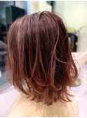 バレイヤージュピンク