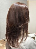 大人女性のレイヤーカット/艶髪/ショコラブラウン