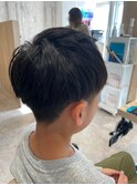 黒髪短髪ショートのキッズカット ツーブロック/刈り上げ