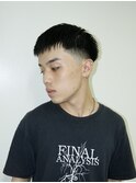 BURGメンズカットアップバングスパイキーショートスキンフェード