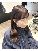 オトナ可愛い春ヘア/顔周りカット/チェリーピンク