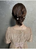 【パールシニヨンヘアセット】ヘアアレンジ/渋谷/学割U24/黒染め