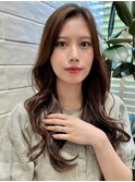 くびれロングロングレイヤー大人可愛いオリーブグレージュ