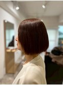 20代30代40代◎似合わせカットチェリーブラウンボブスタイル