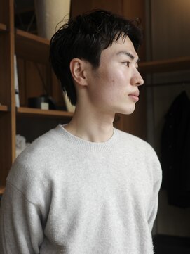 ネロ ヘアサロン 渋谷(NERO HAIR SALON) 【眞下秋歩】メンズショート ニュアンスパーマ  刈り上げなし