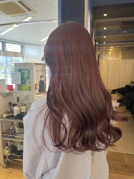 コワファースト 大分(COIFF1RST) ブリーチなし!ピンクブラウンカラー