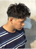 メンズショートツイストスパイラルパーマ群馬高崎眉毛刈り上げ