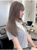 垢抜けヘア レイヤーミルクティー ふじゆー