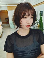 ハニーシブヤ(HONEY shibuya)&nbsp;ハッシュボブ/レイヤーカット/ココアブラウン/ショートボブ1