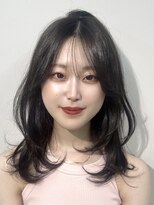 ヴェイン 渋谷(vain)&nbsp;大人可愛いヘアオリーブブラウンふんわりレイヤー