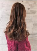 大人美人◎ココアブラウンカラー×巻き髪ロングレイヤー