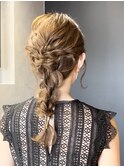 ヘアアレンジ/ヘアセット/編み下ろしアレンジ/編み下ろし/結婚式
