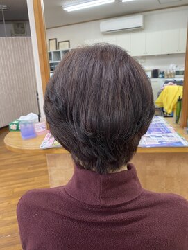 ショートカット ＋ イチ・ゴカラー（白髪染め）