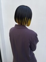 エン クラン バイ ヘッドライト たまプラーザ南口店(en. clan by HEADLIGHT)&nbsp;江頭里穂/たまプラーザ/ボブ/デザインカラー