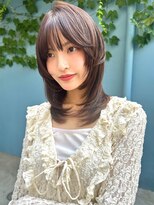 イヴォーク トーキョー(EVOKE TOKYO) ミディアムレイヤー顔まわりカットバタフライカットレイヤー