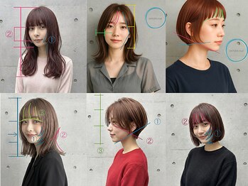 オントエンヘアー(ONTOEN.Hair)の写真/【理論的で丁寧なカット】骨格、なりたい髪型が作る印象、人柄等から似合わせを考えさせて頂きます。